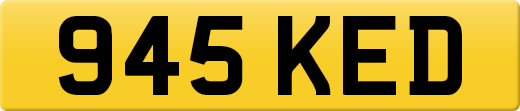 945 KED private number plate